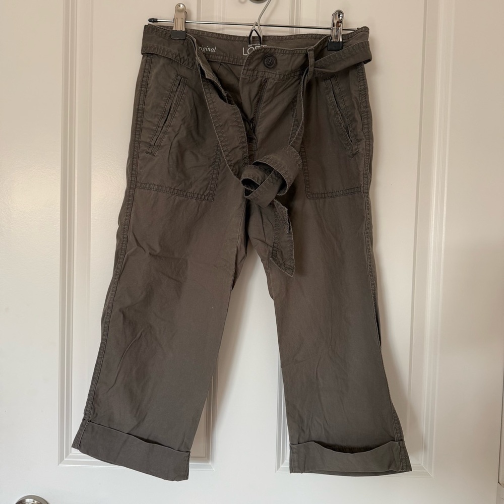 Ann Taylor Loft olive cargo pants